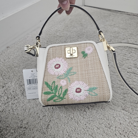 Authentic BNWT Kate Spade Floral Embroidered Bag - Picture 3 of 14